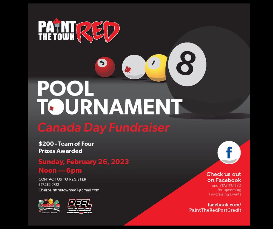 Paint the Town Red's Pool Tournament at the Crooked Cue